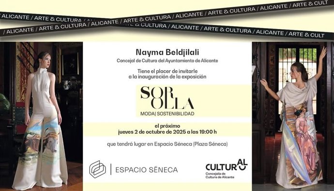 'Sorolla, Moda Y Sostenibilidad' Llega Al Espacio Séneca De Alicante Con La Diseñadora Alba García