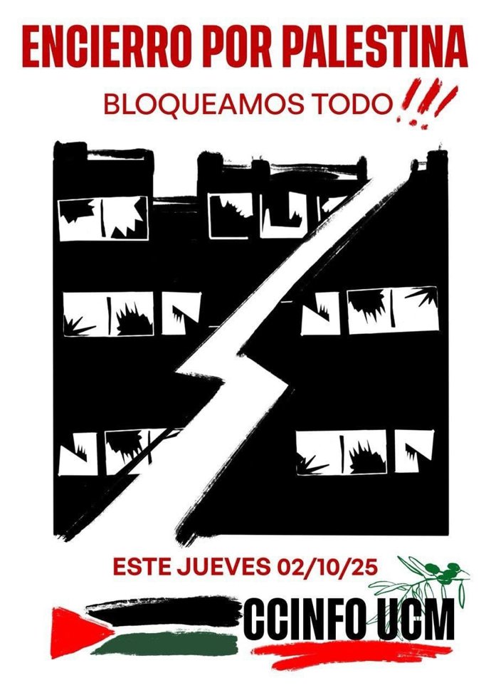 Convocan un encierro en la Facultad de Ciencias de la Información de la UCM en solidaridad con Palestina