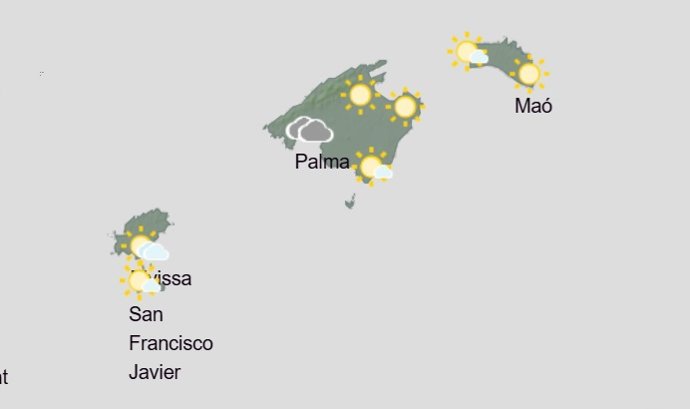 El tiempo hoy, jueves 2 de octubre, en Baleares.