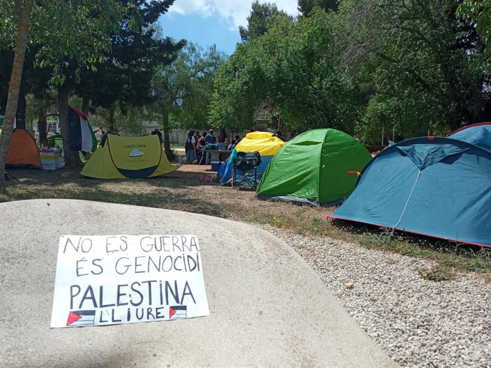 Archivo - Acampada pro Palestina en la Universitat de les Illes Balears (UIB).