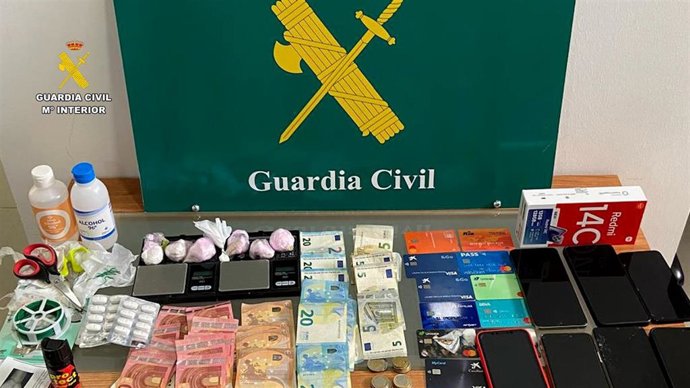 Efectos intervenidos por la Guardia Civil en la operación 'Caribean Connection'.