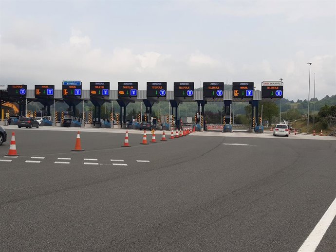 Peaje ETC, Zarautz, autopista AP-8, País Vasco, España