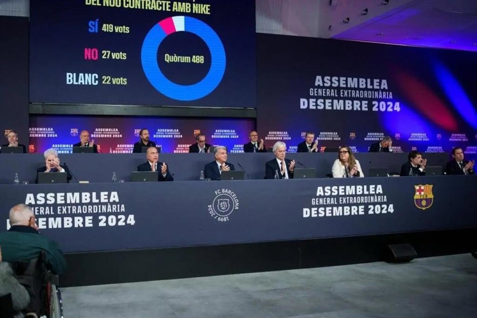 Archivo - La Asamblea General Extraordinaria del Bara ratifica el nuevo acuerdo con Nike.