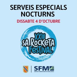 Habilitan servicios especiales nocturnos de tren con motivo del festival 'Sa Rocketa' en Santa Maria del Camí