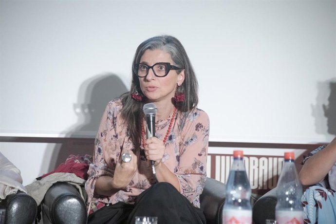 La relatora de Naciones Unidas sobre los Territorios Ocupados Palestinos, Francesca Albanese, durante una comparecencia en la capital de Alemania, Berlín (archivo)