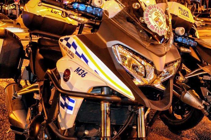 Una motocicleta de la Policía Local de Palma.