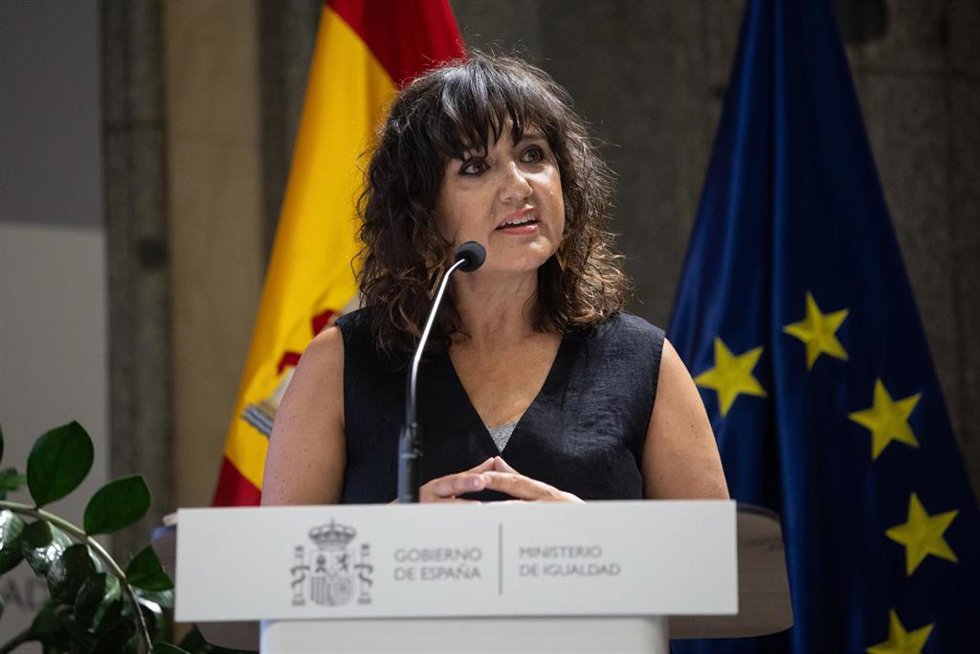 La secretaria de Estado de Igualdad, María Guijarro, presenta una campaña institucional sobre masculinidades en el Ministerio de Igualdad, a 4 de septiembre de 2025, en Madrid (España). 