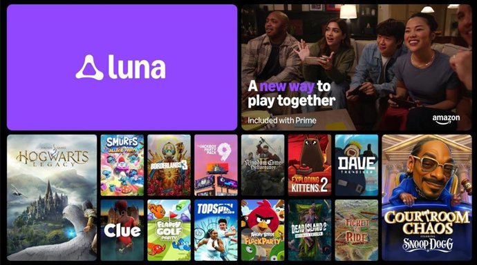 La paltaforma de videojuegos Amazon Luna actualizada con GameNight y catálogo ampliado.