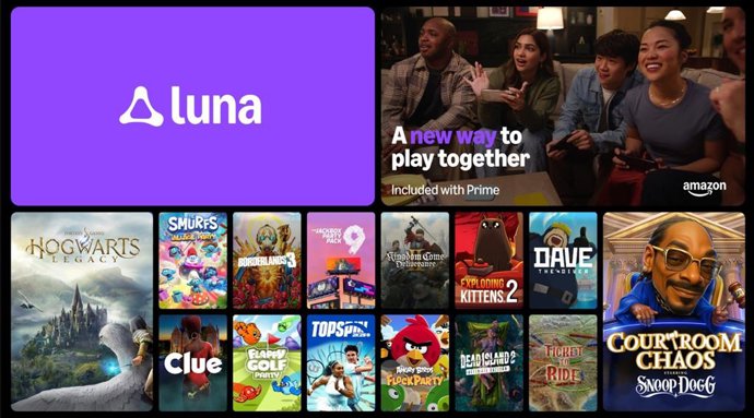 La paltaforma de videojuegos Amazon Luna actualizada con GameNight y catálogo ampliado.