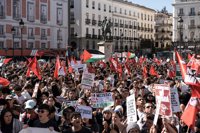 Unos 4.000 estudiantes marchan en Madrid en apoyo a Palestina y piden "actos" al Gobierno: "Basta ya de palabrería"