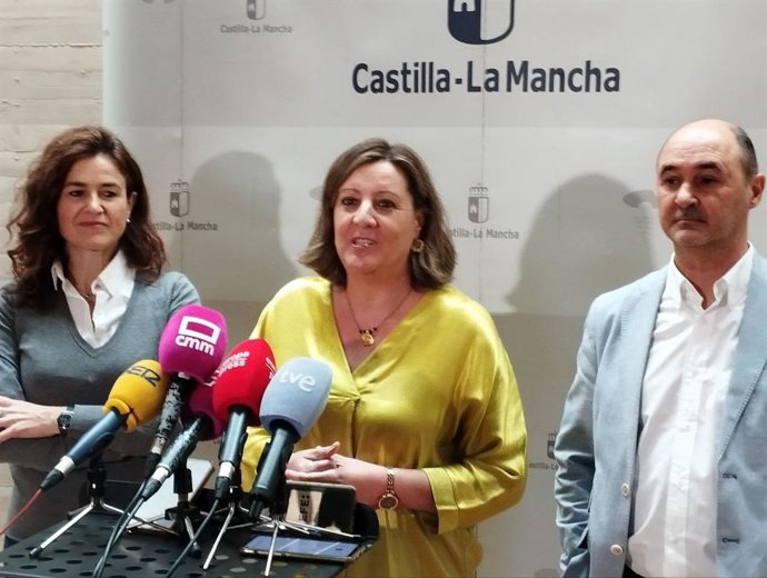 La consejera de Economía, Empresas y Empleo, Patricia Franco, durante la rueda de prensa.