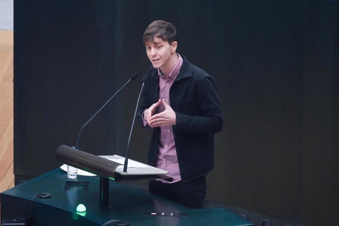 Archivo - El portavoz adjunto de Más Madrid en el Ayuntamiento, Eduardo Fernández Rubiño, durante un pleno del Ayuntamiento de Madrid, en el Palacio de Cibeles, a 26 de noviembre de 2024, en Madrid (España). 