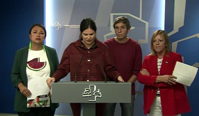 La declaración ha sido leída por los representantes del PNV, EH Bildu, PSE-EE y Sumar en el intergrupo de apoyo a Palestina y Oriente Próximo