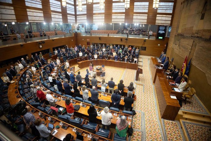 Vista general durante un pleno en la Asamblea de Madrid, a 2 de octubre de 2025, en Madrid (España). 