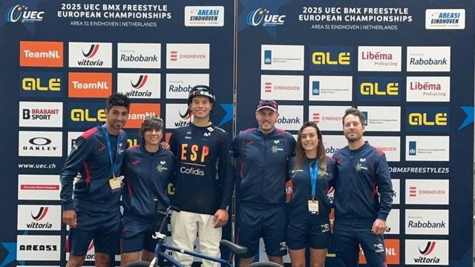 Selección española de BMX que participará en el Campeonato de Europa de BMX Freestyle Park y Flatland 2025 de Eindhoven