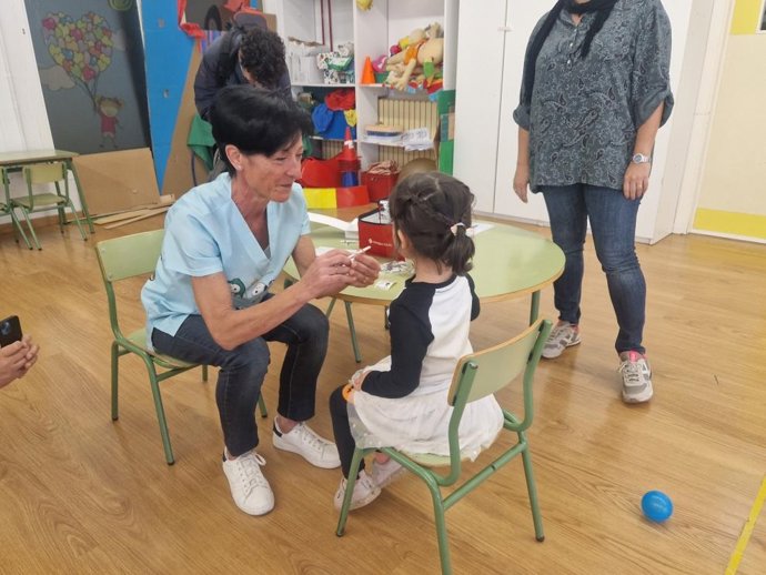 Imagen de archivo de la campaña de vacunación escolar desarrollada en otoño de 2024.