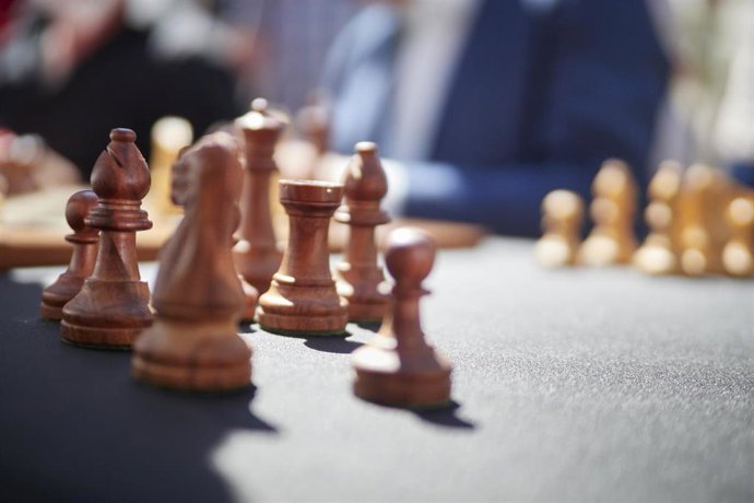 Archivo - Una partida de ajedrez .