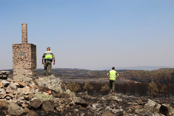 Militares en la operación 'Centinela', de prevención de incendios, en montes gallegos