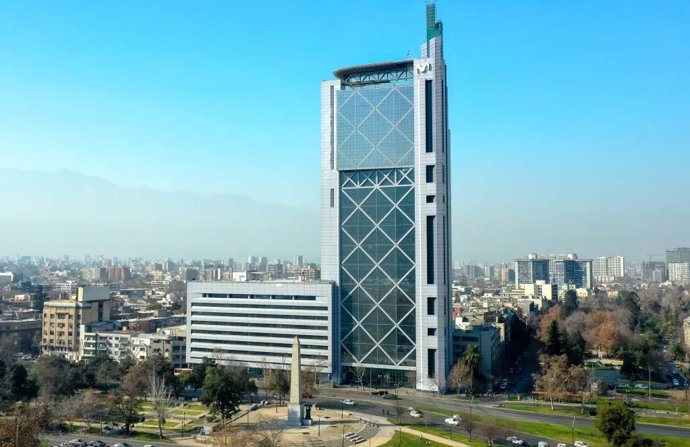 Archivo - Edificio corporativo de Telefónica Chile.