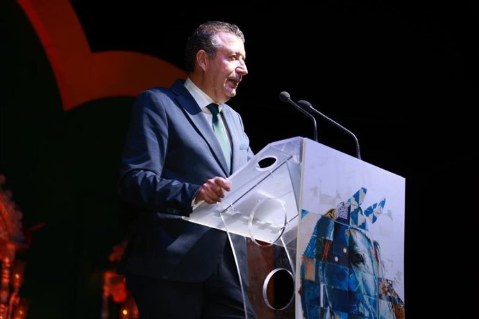 El presidente de la Diputación de Sevilla, Javier Fernández, durante su intervención en el acto.