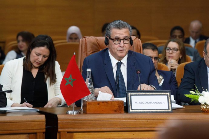 Archivo - Morocco Prime Minister Aziz Akhannouch pictured during a series of bilateral meetings, in Rabat, Morocco, Sunday 14 April 2024. Several Belgian federal government members and Belgian entrepreneurs are on an official visit to Morocco from 14 to 1