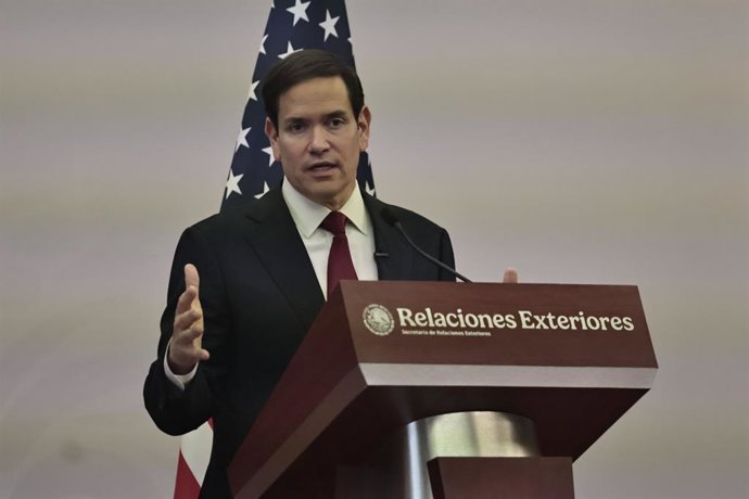September 3, 2025, Mexico, Cdmx, Mexico: Foreign Minister JUAN RAMON DE LA FUENTE meets with United States Secretary of State MARCO RUBIO during his diplomatic visit in the JosÃ María Morelos y Pavón Room of the Ministry of Foreign Affairs (SRE), after ho