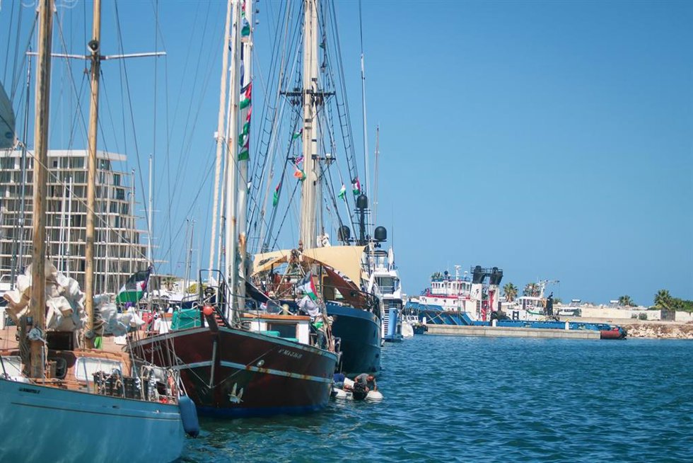 Embarcaciones de la Global Sumud Flotilla en el puerto de Bizerta, en Túnez (archivo)