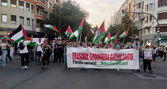 Manifestación en Bilbao en favor de Gaza