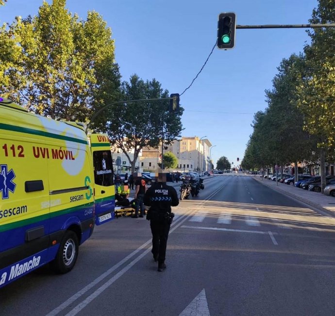 Accidente en la calle Hermanos Becerril de Cuenca.