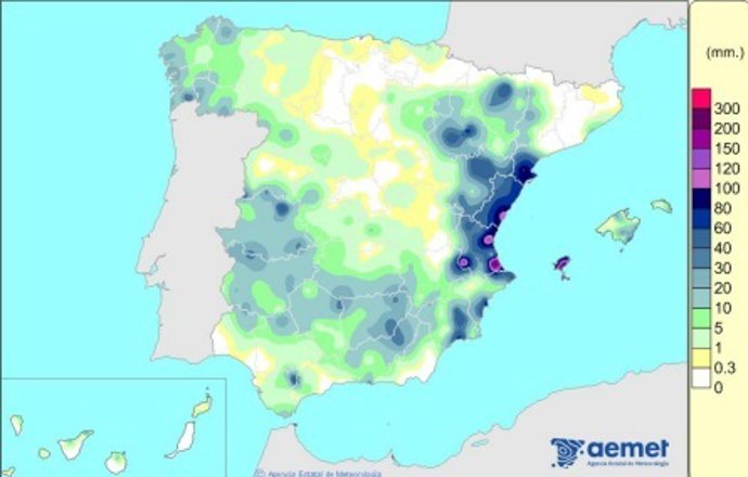 Las lluvias acumuladas en el año hidrológico 2024-2025 se cifran en 684 l/m2, un 7% más de lo habitual.