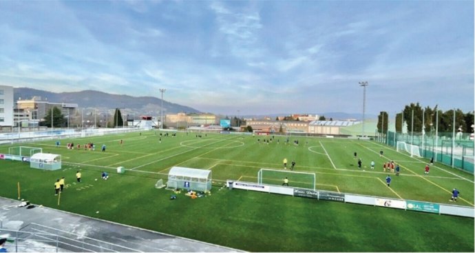 Instalaciones deportivas de El Cristo, en Oviedo.