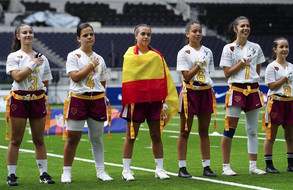 Archivo - Imagen de la selección española durante el NFL Flag Europe 2024