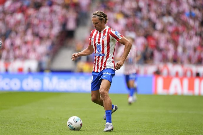Marcos Llorente durante un partido con el Atlético de Madrid