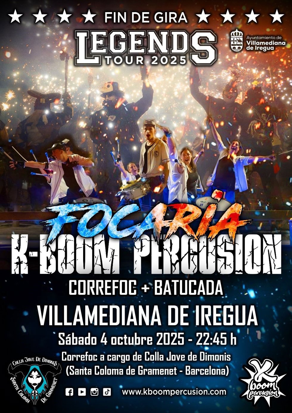 'K-Boom Percusión' Culmina El 'Legends Tour 2025' Con El Espectáculo 'Focaria 2.0.' Este Sábado En Villamediana