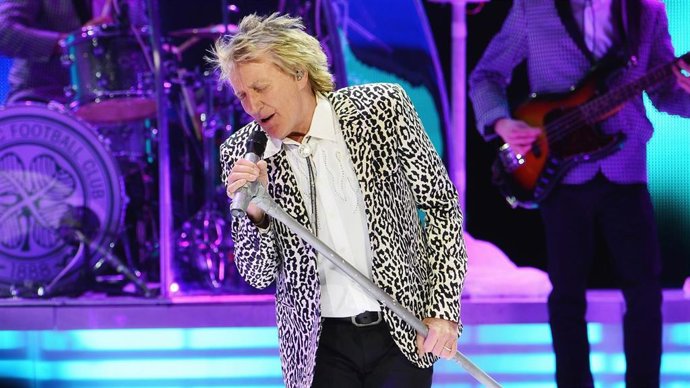 El cantante Rod Stewart