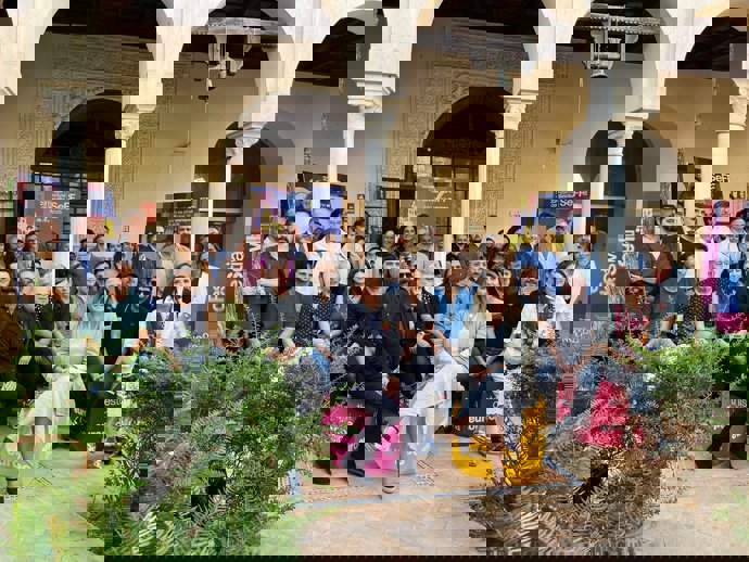 Foto familiar de la presentación de la XXII edición del Festival de Cine Europeo de Sevilla.