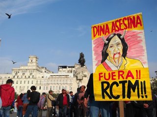 Protestas en Lima contra el Gobierno de Dina Boluarte.