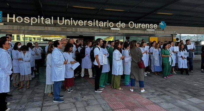 Imagen de la concentración en Ourense.