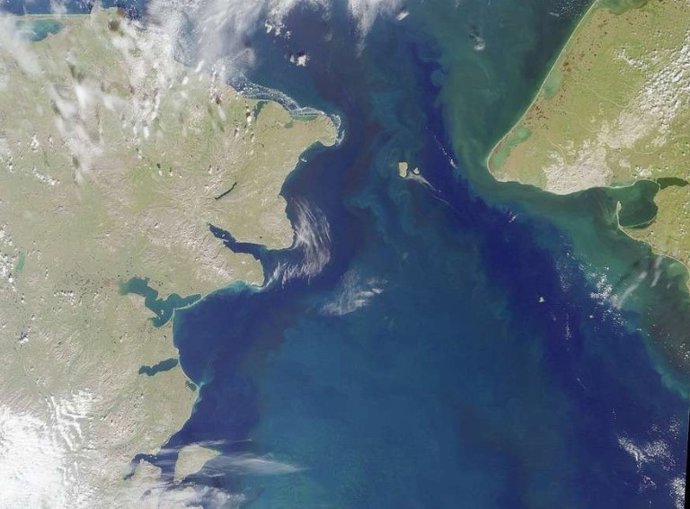 Estreito de Bering visto do espaço