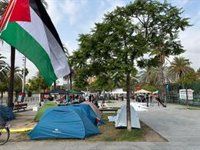 Manifestants en suport a la Global Sumud Flotilla preveuen acampar a Barcelona "permanentment"