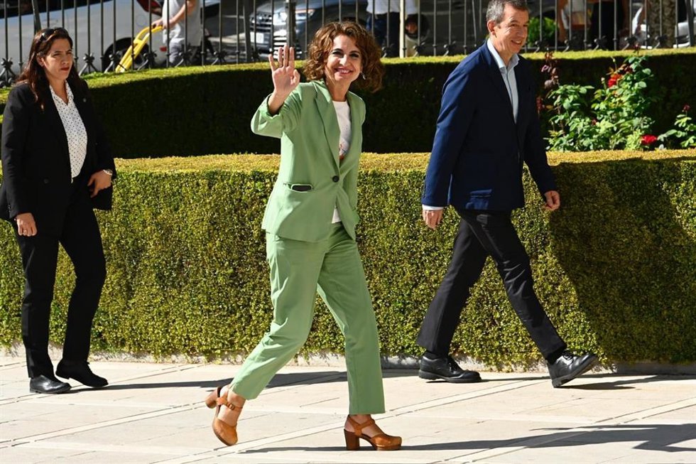 La vicepresidenta primera del Gobierno, María Jesús Montero, en Jaén.