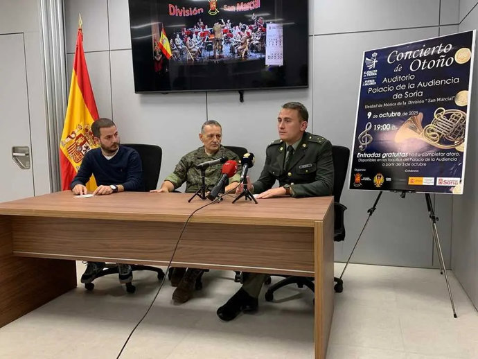 Presentación del concierto de la División San Marcial en Soria.