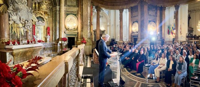 Presentación de los ejes del proyecto 'Pilar 2040', en la Basílica del Pilar.
