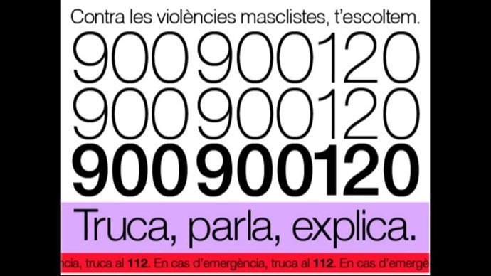 Archivo - Telèfon d'atenció a les víctimes de violència masclista