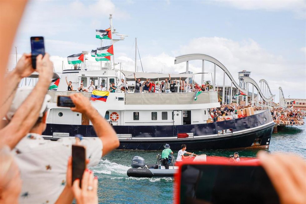 Archivo - Despedida a la Global Sunat Flotilla en el Puerto de Barcelona, a 31 de agosto de 2025, en Barcelona, Catalunya (España). 