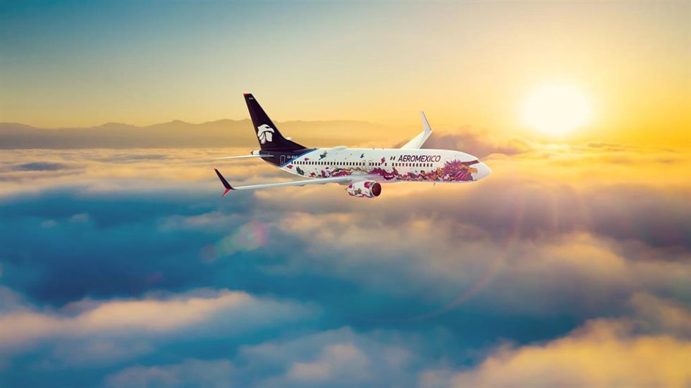 Avión de Aeromexico.