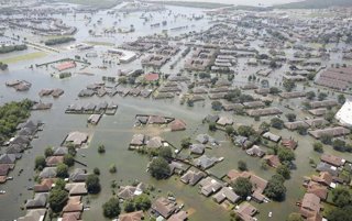 El huracán Harvey causó inundaciones masivas en Port Arthur, Texas, en agosto de 2017.