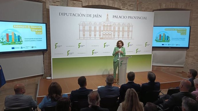 La vicepresidenta del Gobierno, María Jesús Montero, en el acto sobre fondos EDIL.