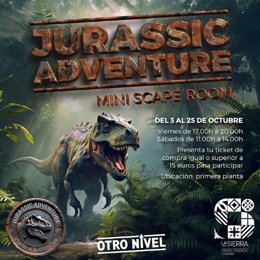 Cartel de la actividad 'Jurassic Adventure'.