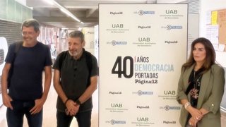 Inauguración en Barcelona "40 años de Democracia - 40 portadas de Página 12"